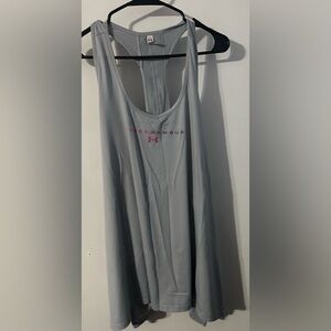 Under Armour Women's Plus Size Gray Tank Top with Purple Logo